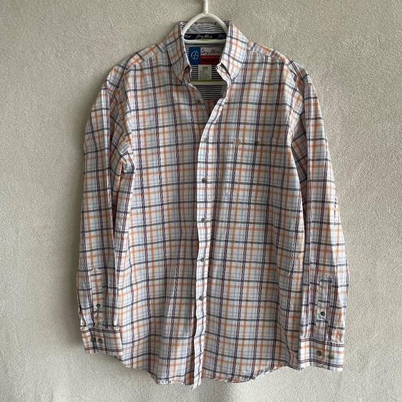 George Strait Cowboy Cut Collection by Wrangler / Men’s Long Sleeve Butt… - Picture 1 of 7